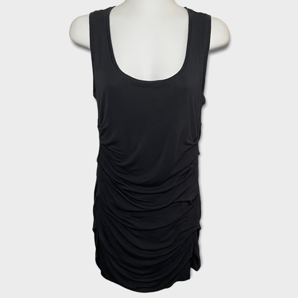 CAbi Gray Ruched Bodycon Tank Dress, Tunic Top #586